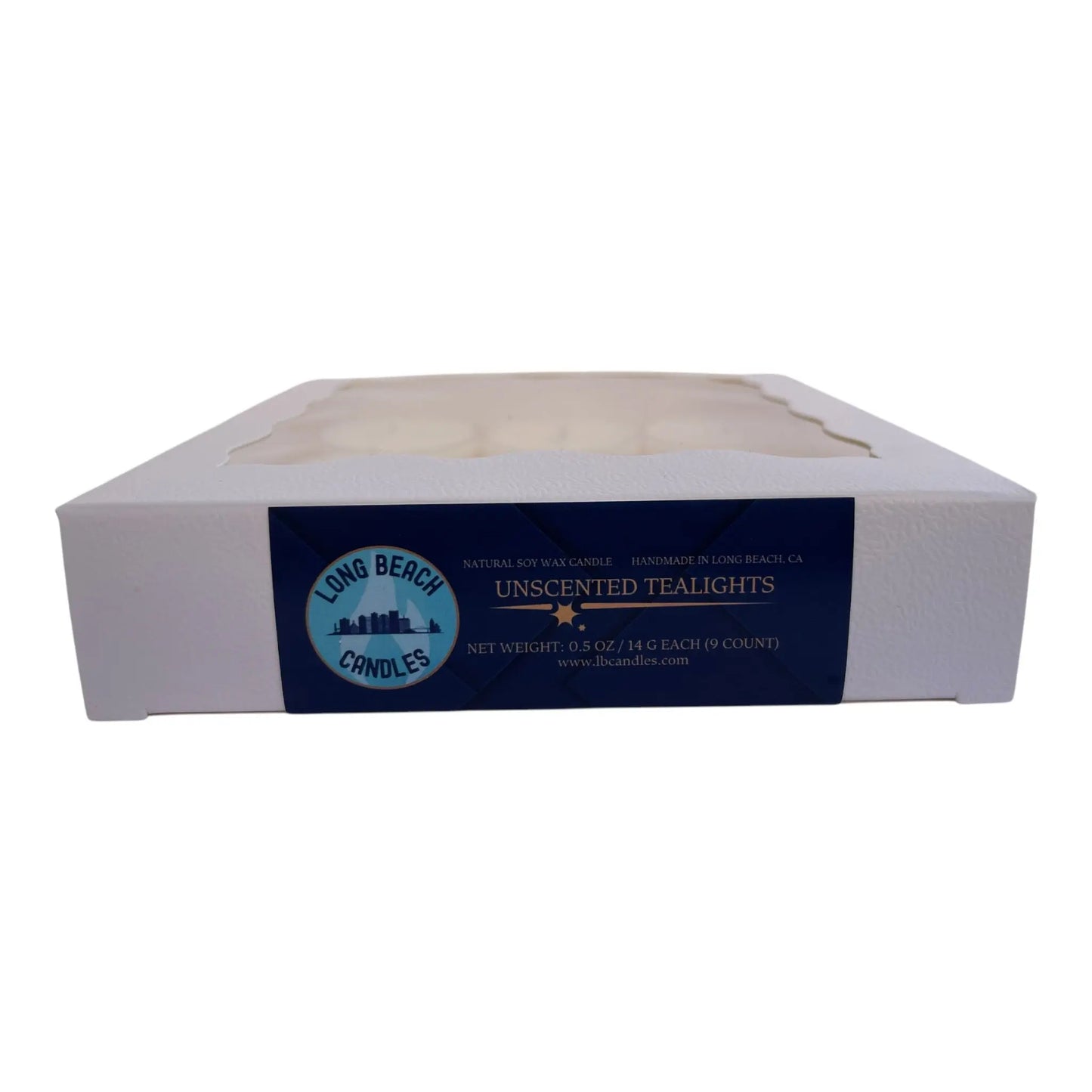 Unscented Soy Tealight Candles - Long Beach Candles